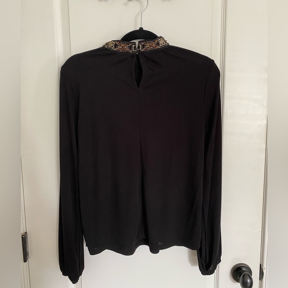 Zara Jeweled Neck Top - Picture 3 of 4